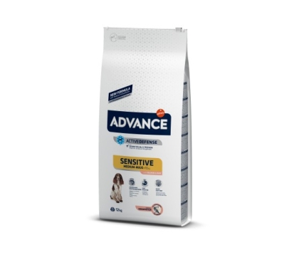 Advance Dog Med/Max Adult Sensitive 12кг - сьомга и ориз