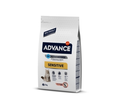Advance Cat Adult Sensitive 3кг - сьомга и ориз