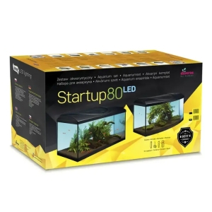 АКВАРИУМ STARTUP LED EXPERT 80  С ОВАЛНО ПРЕДНО СТЪКЛО   НАПЪЛНО ОБОРУДВАН АКВАРИУМ -112литра